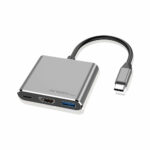 » HUB Tipo-C 3 en 1 ONEAXESS – Caja de Aluminio / Plug & Play Tipo-C PD / USB 3.0 / HDMI 4K»