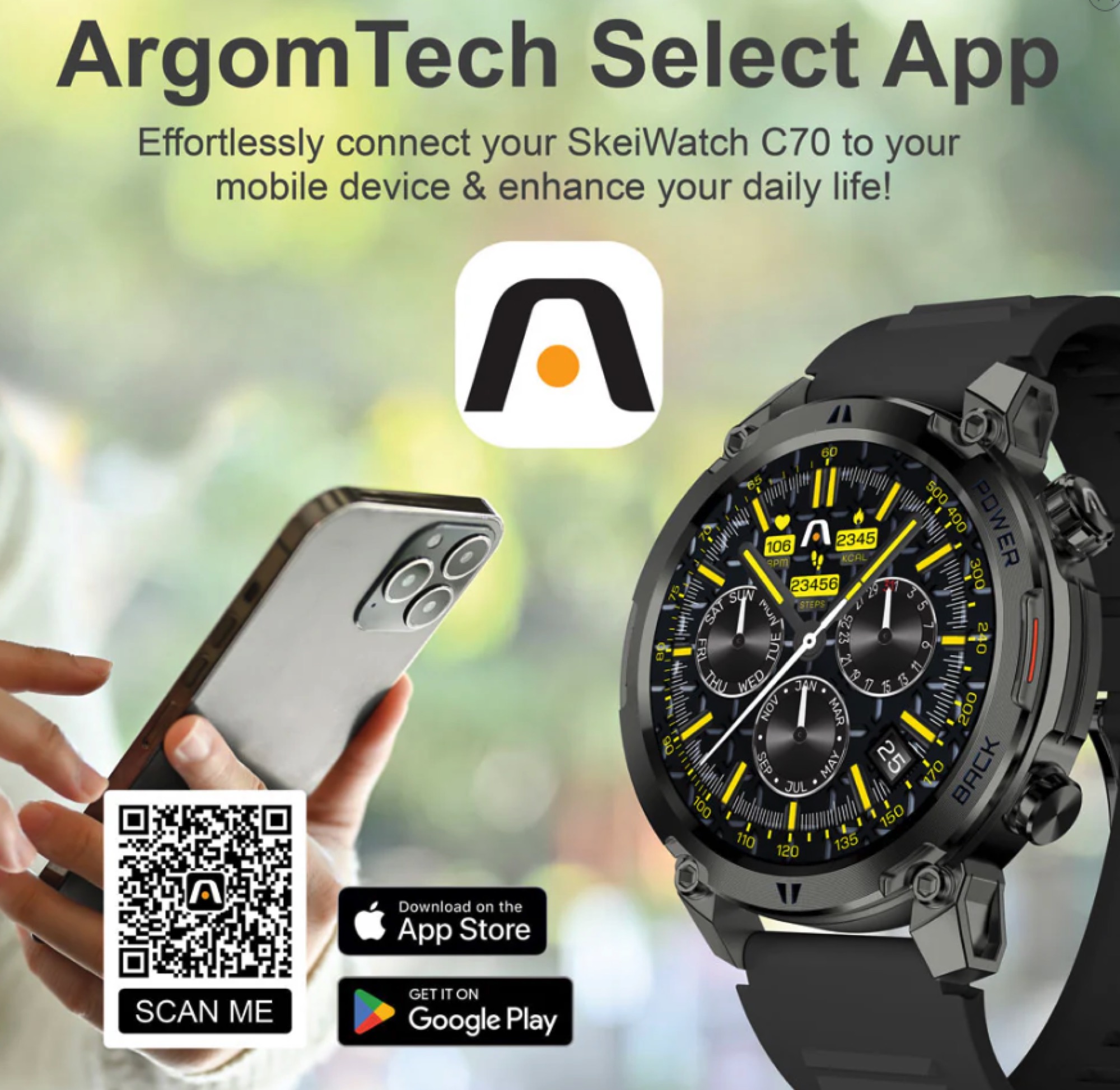 ARGOM ARG-WT-6070 BL RELOJ INTELIGENTE - Imagen 2