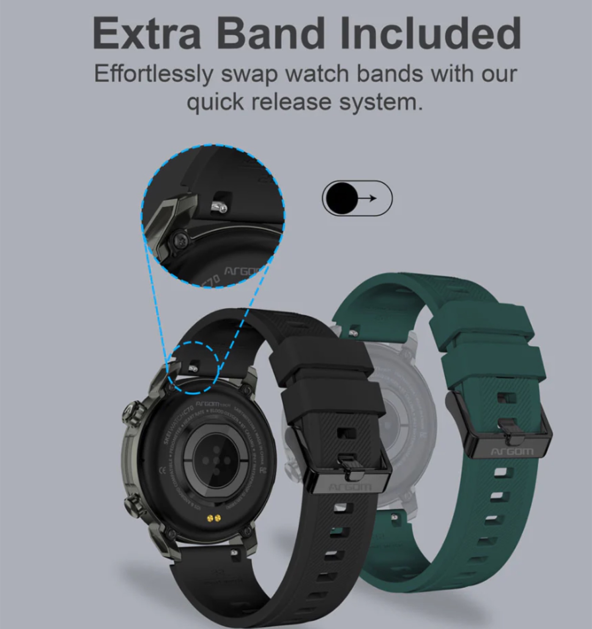 ARGOM ARG-WT-6070 BL RELOJ INTELIGENTE - Imagen 8