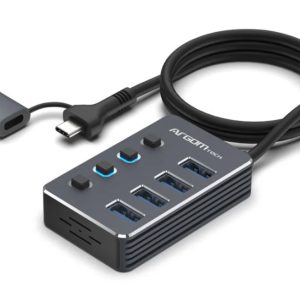 ARGOM HUB USB A+C A 4 PUERTOS USB