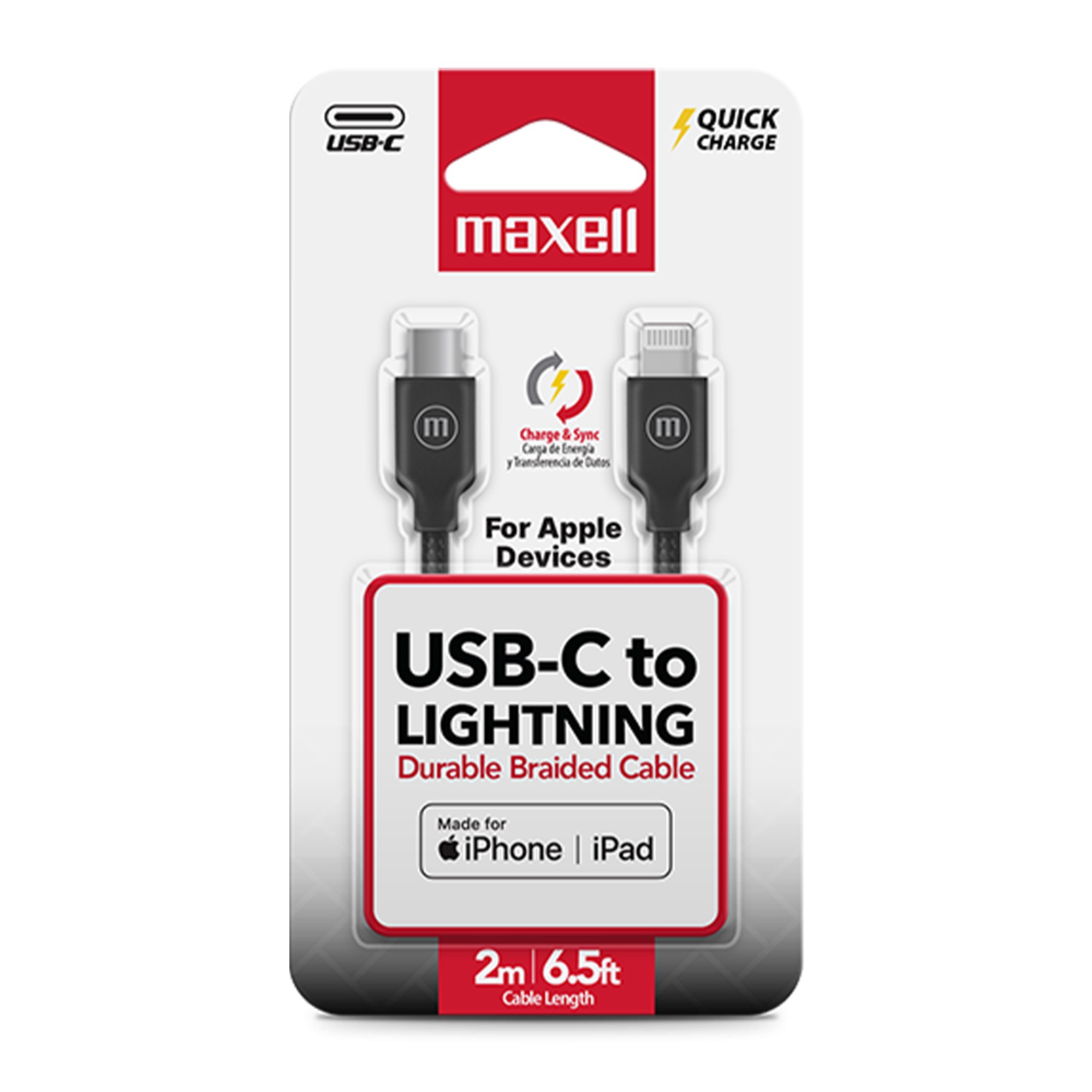 MAXELL 348589 CABLE USB USB-C A LIGHTNING CARGA RAPIDA - Imagen 2