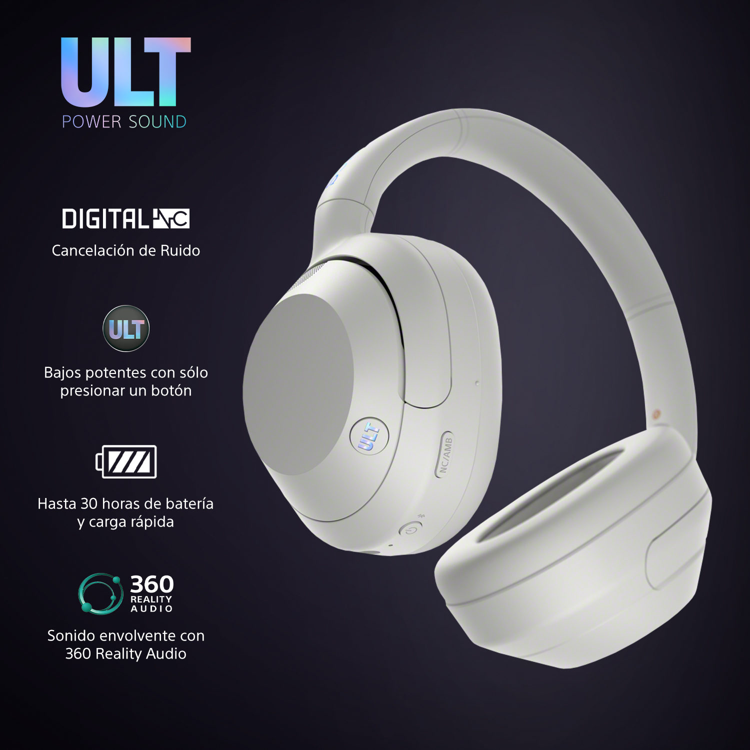 Audífonos Inalámbricos de Diadema Noise Cancelling ULT WEAR - Imagen 3